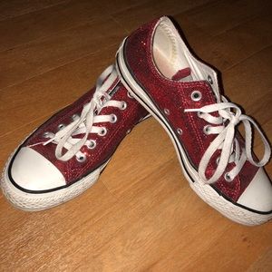 Red Glitter Converse